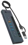 USB centrmezgls Icy Box 11-in-1 USB 3.2 centrmezgls ar Type-C un kar&scaron;u lasītāju IcyBox
