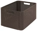 Dėžutė Style L 43,6x32,6x23cm tamsiai rudas