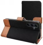Jeans knyginio tipo telefono dėklas Samsung Galaxy A36 5G (A366) juodas