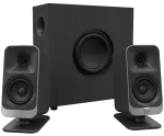 Klipsch ProMedia Lumina 2.1 žaidimų garso sistema su žemųjų dažnių garsiakalbiu ir integruotais LED ap&scaron;vietimo efektais, juoda