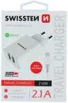 Swissten Smart IC Tīkla Lādētājs 2x USB 2.1A Ar Lightning vadu 1.2m