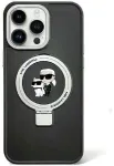 Karl Lagerfeld Ring Stand Karl&Choupettte MagSafe Back Case Aizsargapvalks Priek&scaron; Apple iPhone 15 Plus