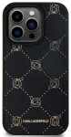 Karl Lagerfeld PU Karl Heads Pattern MagSafe Case Aizsargapvalks priek&scaron; iPhone 15 Pro Max / melns