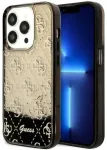 Guess GUHCP14LLC4PSGK iPhone 14 Pro 6.1" juodas|black kietas dėklas Liquid Glitter 4G Transculent