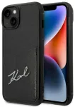 Karl Lagerfeld KLHCP14MCSSK Signature Logo Cardsl Aizsargapvalks priek&scaron; iPhone 14 Plus/15 Plus 6,7" / melns