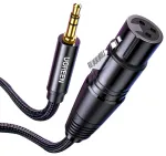 UGREEN 20763 Audio kabelis XLR uz 3.5mm 1 m / melns