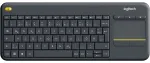 Bevielė jutiklinė klaviatūra Logitech K400 Plus (Black, Vokiečių i&scaron;dėstymas)