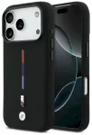BMW M Silicon Tricolor Line MagSafe Case Aizsargapvalks priek&scaron; iPhone 17 Pro / melns