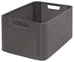 Dėžutė Style L 43,6x32,6x23cm tamsiai pilka