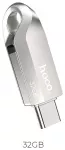 Pendrive 32GB USB 3.0 (USB A + USB C) Hoco UD8 nickel