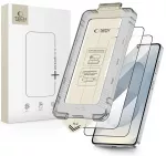 Tech-Protect Quick Set+ grūdintas apsauginis stiklas telefonui Galaxy S26 su montavimo rėmeliu (2 vnt.)