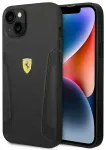 Ferrari FEHCP14MRBUK iPhone 14 Plus 6,7" juodas|black kietas dėklas Leather Stamp Sides