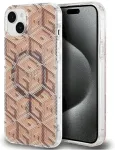Guess GUHMP15MHGCUSTGW Hardcase IML GCube MagSafe Aizsargapvalks priek&scaron; iPhone 15 Plus/14 Plus 6.7" / brūns