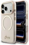 Case Guess IML Script Metal MagSafe Aizsargapvalks priek&scaron; iPhone 17 Pro / rozā