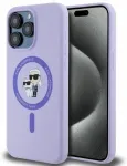 Karl Lagerfeld KLHMP15XSCMKCRHU Silicone Karl&Choupe Heads Aizsargapvalks priek&scaron; iPhone 15 Pro Max 6.7" / violets