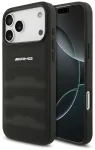 AMG Leather Debossed Lines Logo telefono dėklas iPhone 18 Pro Max | iPhone 17 Pro Max juodas