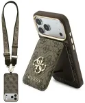 Case Guess 4G with wallet and lanyard   MagSafe do iPhone 18 Pro / 17 Pro brown