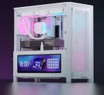 Corsair FRAME 4000D LCD RS PC-Geh&auml;use, Midi-Tower, ATX, ARGB, Tempered Glass - wei&szlig;