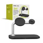 Mobile Origin 3in1 Wireless Magnetic Charger MO1, black