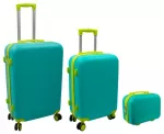 Komodos komplektas i&scaron; 3 dalių 60L (42x25x64cm) + 43L (36x23x56cm) + 15L (24x17x33cm) žalia