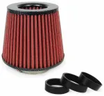 Car Air Conical Filter red/carbon, universal, 3 mouting adapters AMIO-01713