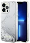 Guess GUHCP14XLCSGSGH iPhone 14 Pro Max 6.7" baltas|white kietas dėklas Liquid Glitter Marble