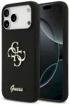 Guess Silicone Big 4G Script case Aizsargapvalks priek&scaron; iPhone 17 Pro Max / melns