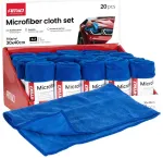 Microfiber cloth set 20 pcs. 500gsm 30x40cm AMIO-04490
