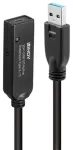 USB kabelis Lindy USB-A - USB-C 10 m Black (43376)