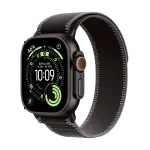 I&scaron;manusis laikrodis Apple Watch Ultra 3 GPS + Cellular 49mm juodo titano korpuso su juodu/anglies spalvos Trail Loop - didelis, modelis A3281, MF1H4QR/A