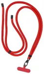 SWING (8mm) Phone lanyard, Phone pendant with adjustable length / cord length 165cm (max 82.5cm in the loop) / on the shoulder or neck - red