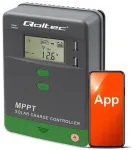 Qoltec Solar Charge Controller MPPT with Temperature Sensor 40A | 12V / 24V | LCD | 2 x USB | Bluetooth | APP | GEL | LiFePO4