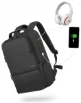 Swissten Laptop Backpack Mugursoma portatīvajiem datoriem 15.6" nodalījumiem ar USB izeju viedtālruņa uzlādei