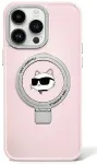Karl Lagerfeld Ring Stand Choupette Head MagSafe Back Case Aizsargapvalks Priek&scaron; Apple iPhone 15