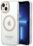 Guess GUHMP15MHTRMD Metal Outline Magsafe Aizsargapvalks priek&scaron; iPhone 15 Plus / 14 Plus 6.7" / zelta