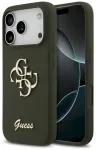 Guess Silicone Big 4G Script case Aizsargapvalks priek&scaron; iPhone 17 Pro Max / haki