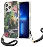 Guess GUHCP13LHFLSB Hardcase Flower Strap Aizsargapvalks priek&scaron; iPhone 13 Pro / 13 6,1" / zils