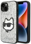 Karl Lagerfeld KLHCP14MG2CPS Hardcase Glitter Choupette Aizsargapvalks priek&scaron; iPhone 14 Plus / 15 Plus 6,7" / sudrabs