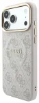 Guess PU Leather 4G Gold Frame Embossed MagSafe Case Aizsargapvalks priek&scaron; iPhone 18 Pro Max / rozā
