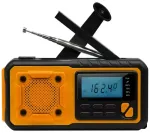 IPX3 AM/FM Emergency Radio with Hand Crank, Flashlight, Power Bank and Solar Panel