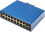 Switch Digitus DIGITUS 16+2 prievadų L2 valdomas Gigabit Ethernet PoE jungiklis
