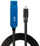USB kabelis Lindy USB-C - USB-A 8 m Black-blue (43381)