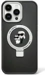 Karl Lagerfeld Ring Stand Karl&Choupettte MagSafe Back Case Aizsargapvalks Priek&scaron; Apple iPhone 15