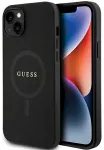 Guess GUHMP15MPSAHMCK Hardcase Saffiano MagSafe Aizsargapvalks priek&scaron; iPhone 15 Plus / 14 Plus 6.7" / melns