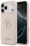 Guess Silicone Big 4G Script Case Aizsargapvalks priek&scaron; iPhone 17 Pro Max / rozā