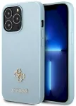Guess GUHCP13XPS4MB Saffiano 4G Small Metal Logo Aizsargapvalks priek&scaron; iPhone 13 Pro Max 6,7" / zils