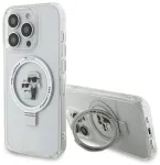 Karl Lagerfeld KLHMP13LHMRSKCH Hardcase Ring Stand Karl&Choupettt Aizsargapvalks priek&scaron; iPhone 13 Pro / 13 6.1" / balts