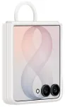 Samsung EF-EF776CWE Silicone Magnetic Cover with Ring Aizsargapvalks priek&scaron; Galaxy Z Flip 8 / balts