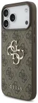 Guess PU 4G Metal Logo Case Aizsargapvalks priek&scaron; iPhone 18 Pro Max / brūns
