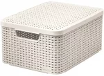 Dėžutė su dangteliu Style M 39,3x29,3x18,7cm kreminės spalvos